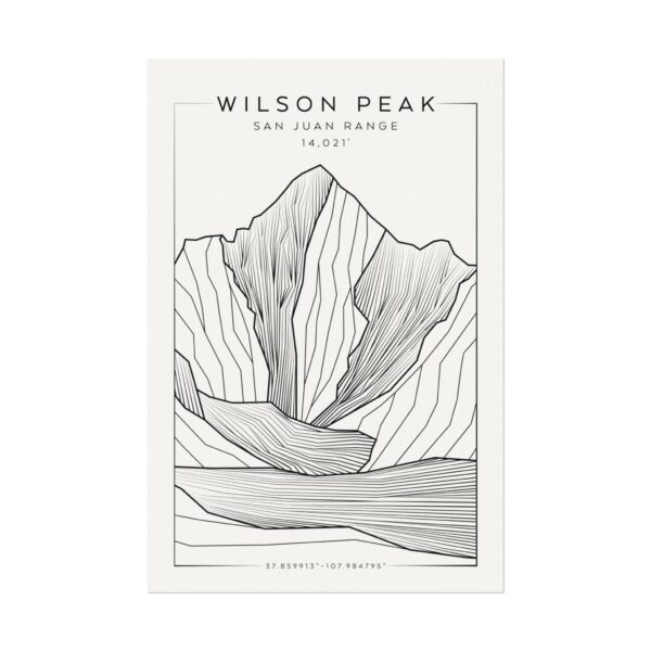 Colorado 14ers: WILSON PEAK: Textured Watercolor Matte Posters - Image 5