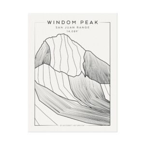 Colorado 14ers: WINDOM PEAK: Textured Watercolor Matte Posters