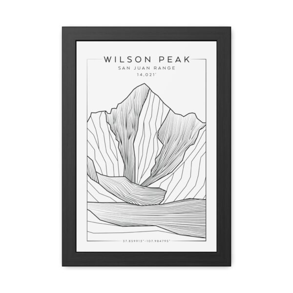 Colorado 14ers: WILSON PEAK: Framed Poster