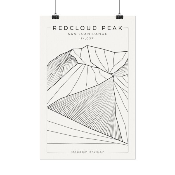 Colorado 14ers: REDCLOUD PEAK: Textured Watercolor Matte Posters - Image 6