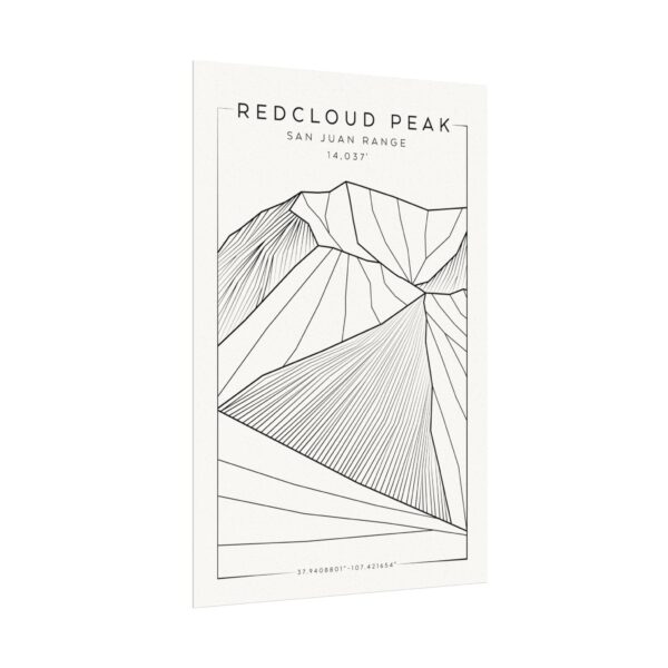 Colorado 14ers: REDCLOUD PEAK: Textured Watercolor Matte Posters - Image 7