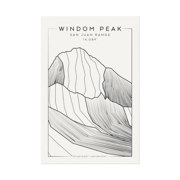Colorado 14ers: WINDOM PEAK: Textured Watercolor Matte Posters - Image 5