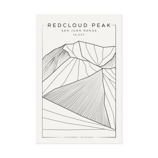 Colorado 14ers: REDCLOUD PEAK: Textured Watercolor Matte Posters - Image 5