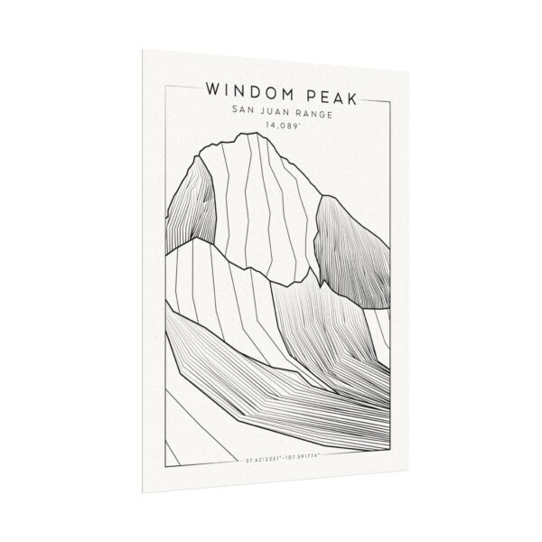 Colorado 14ers: WINDOM PEAK: Textured Watercolor Matte Posters - Image 3
