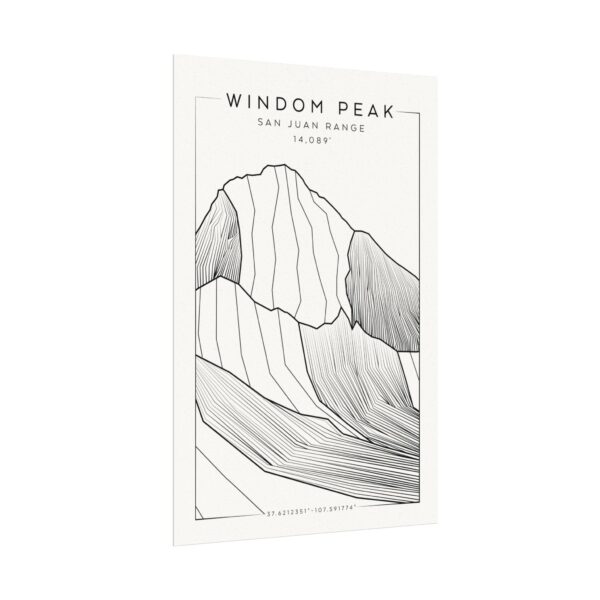 Colorado 14ers: WINDOM PEAK: Textured Watercolor Matte Posters - Image 7