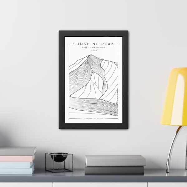 Colorado 14ers: SUNSHINE PEAK: Framed Poster - Image 3
