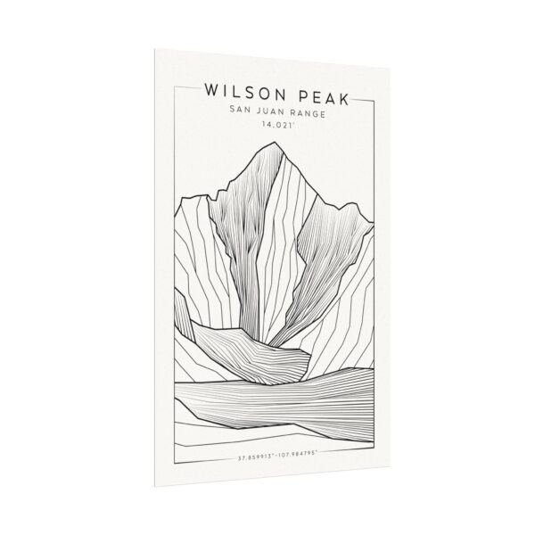 Colorado 14ers: WILSON PEAK: Textured Watercolor Matte Posters - Image 7