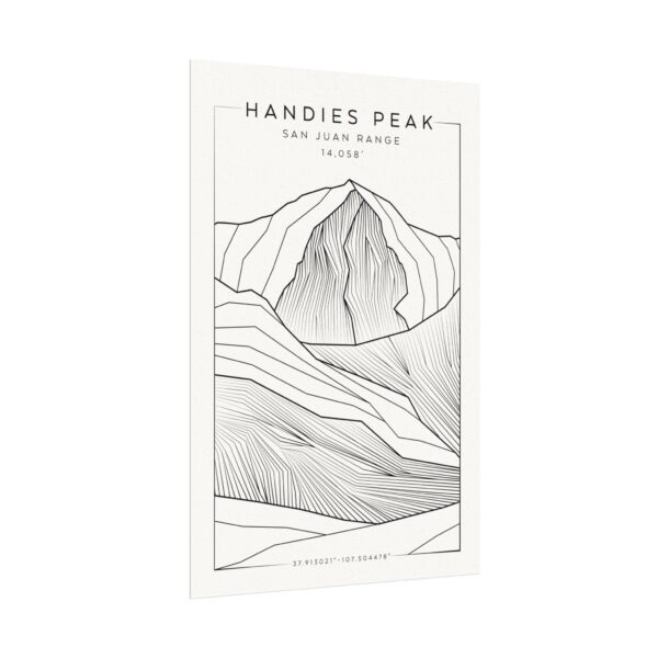 Colorado 14ers: HANDIES PEAK: Textured Watercolor Matte Posters - Image 7