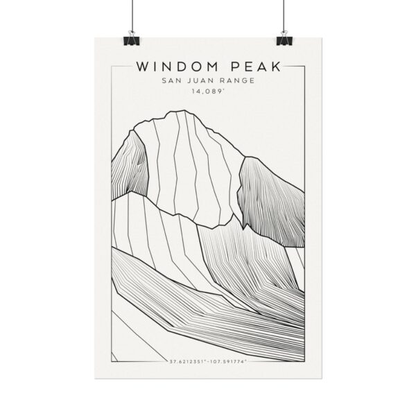 Colorado 14ers: WINDOM PEAK: Textured Watercolor Matte Posters - Image 6