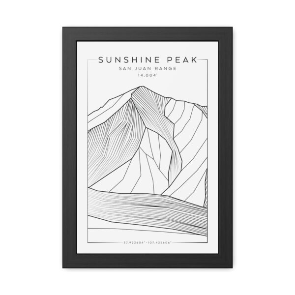 Colorado 14ers: SUNSHINE PEAK: Framed Poster