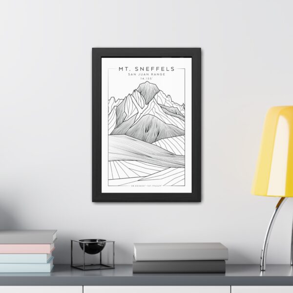 Colorado 14ers: MT. SNEFFELS: Framed Poster - Image 3