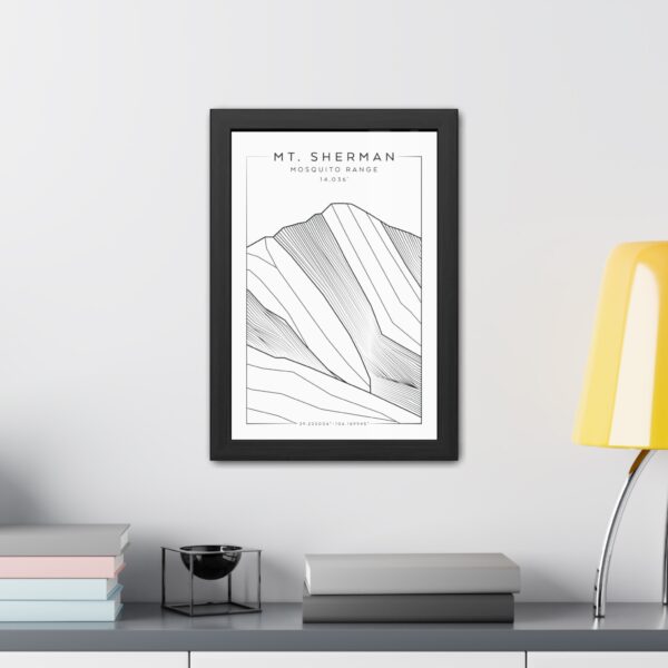 Colorado 14ers: MT. SHERMAN: Framed Poster - Image 3
