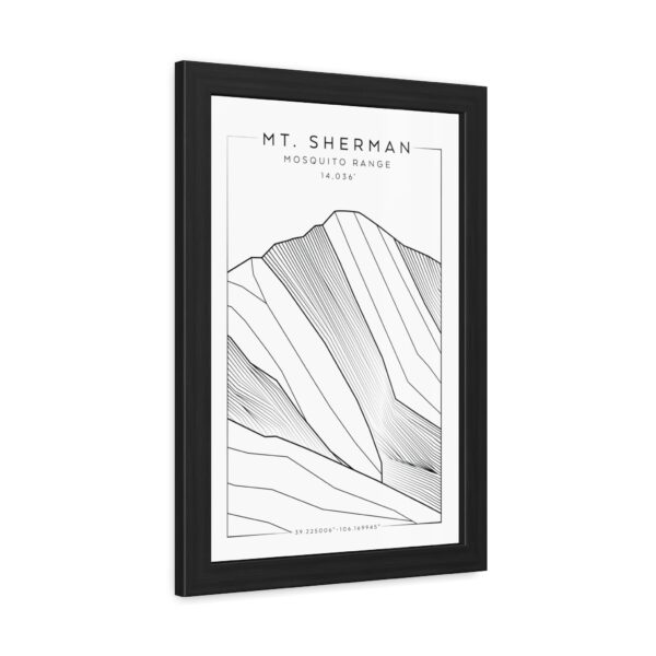 Colorado 14ers: MT. SHERMAN: Framed Poster - Image 2